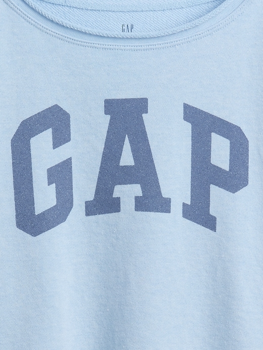 Image number 5 showing, Kids French Terry Wide-Neck Logo Sweatshirt