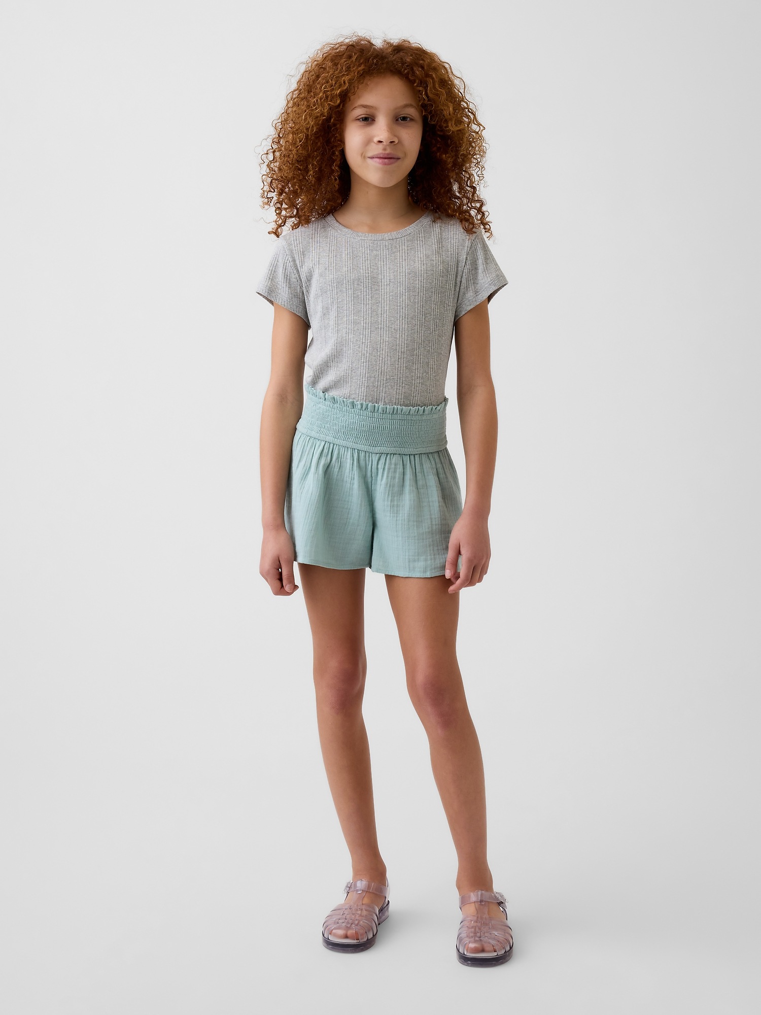 Детские шорты Gap Kids Cotton Gauze Butterfly-Hem Shorts