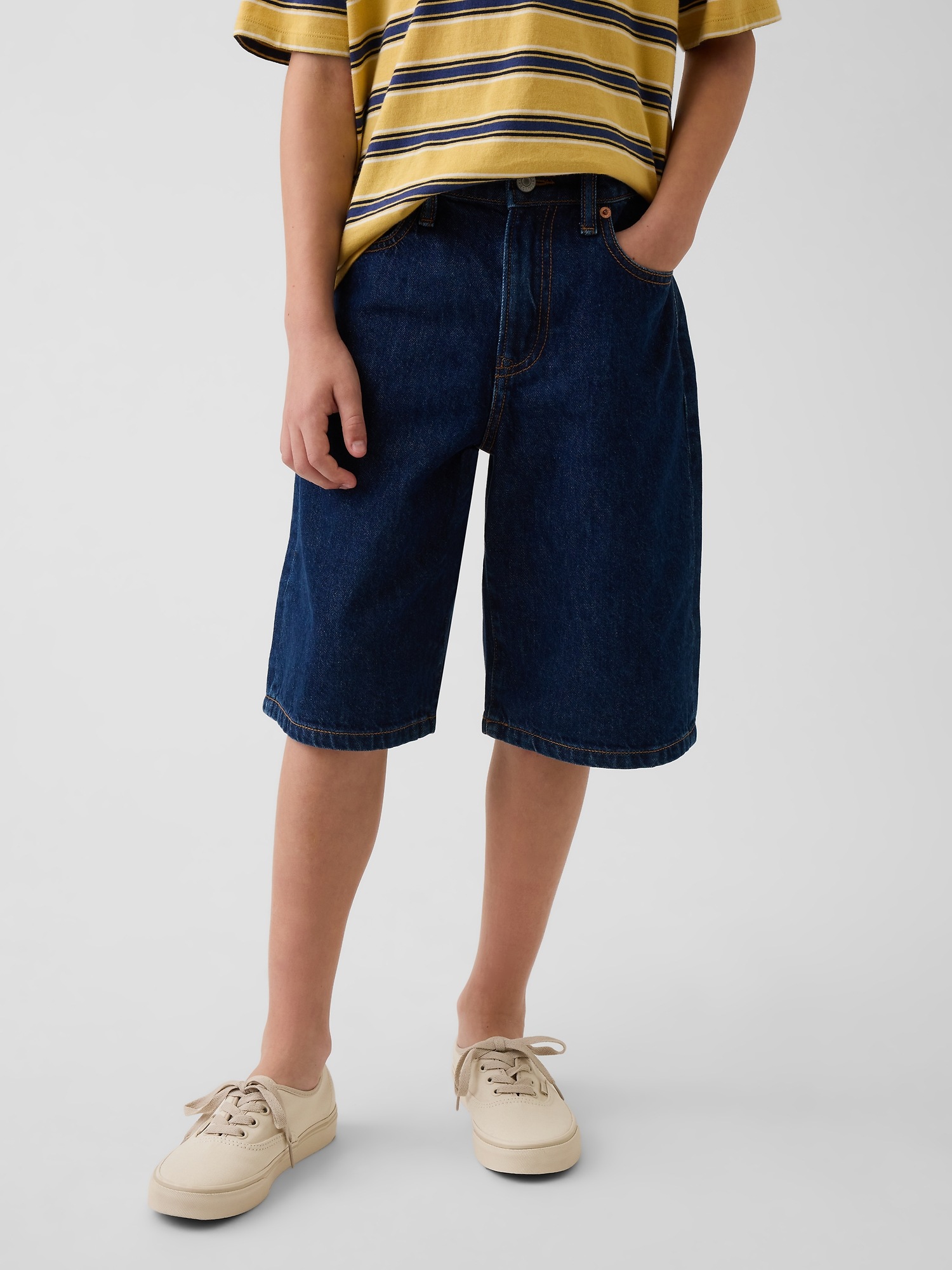 Детские шорты Gap Kids Baggy Denim Shorts — фото 3