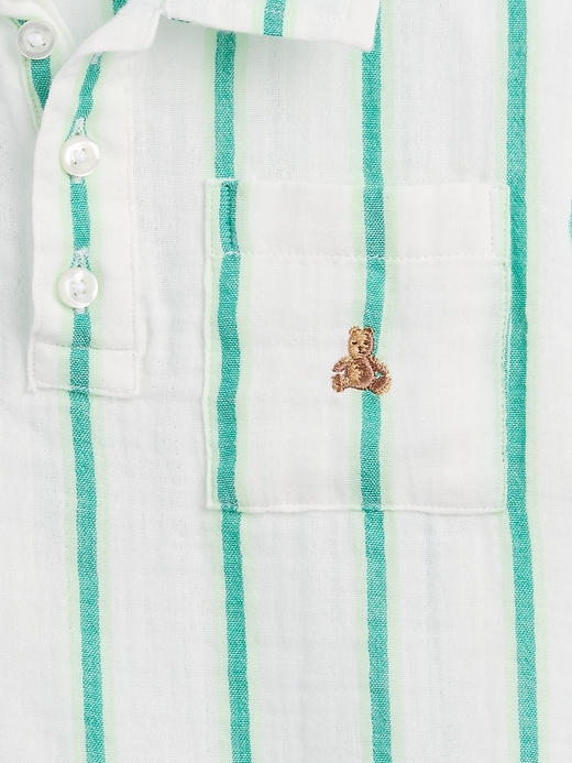 Image number 4 showing, Baby & Toddler Cotton Gauze Print Polo Shirt