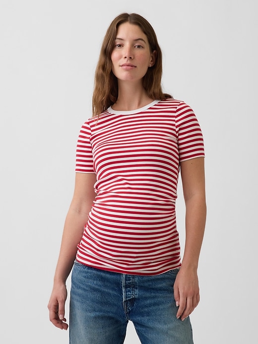 Image number 1 showing, Maternity Modern Crewneck T-Shirt