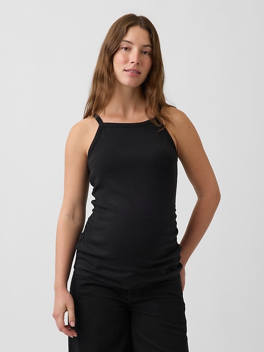 Image number 1 showing, Maternity Modern Apron-Neck Tank Top