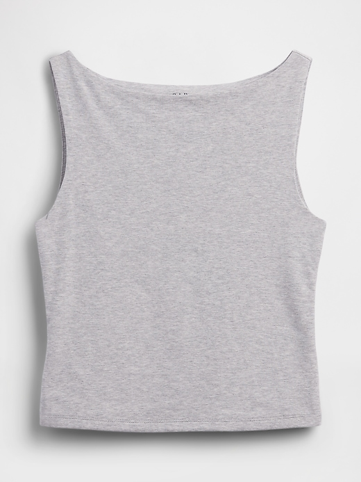 Image number 5 showing, CloseKnit Jersey Boatneck Crop Tank Top