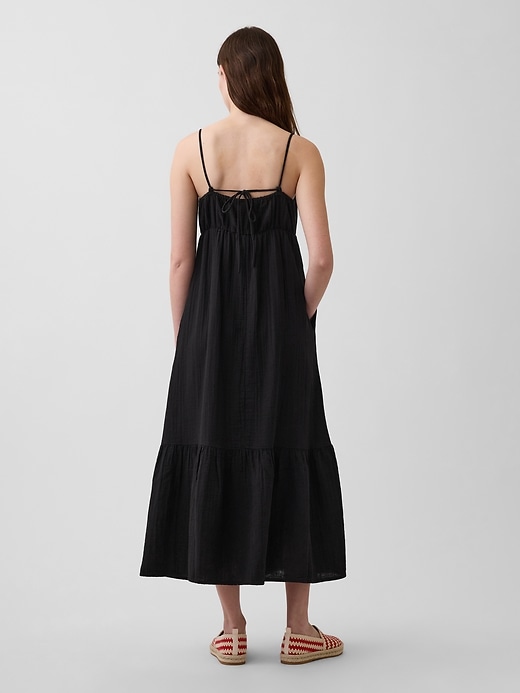 Image number 2 showing, Cotton Gauze Tiered Empire Waist Dress