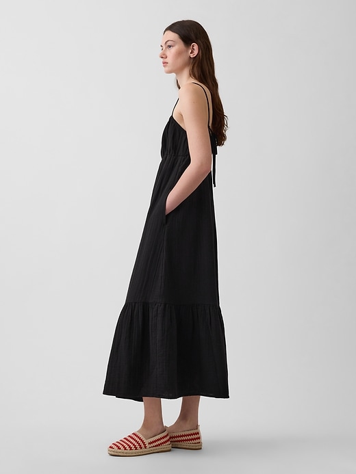 Image number 3 showing, Cotton Gauze Tiered Empire Waist Dress