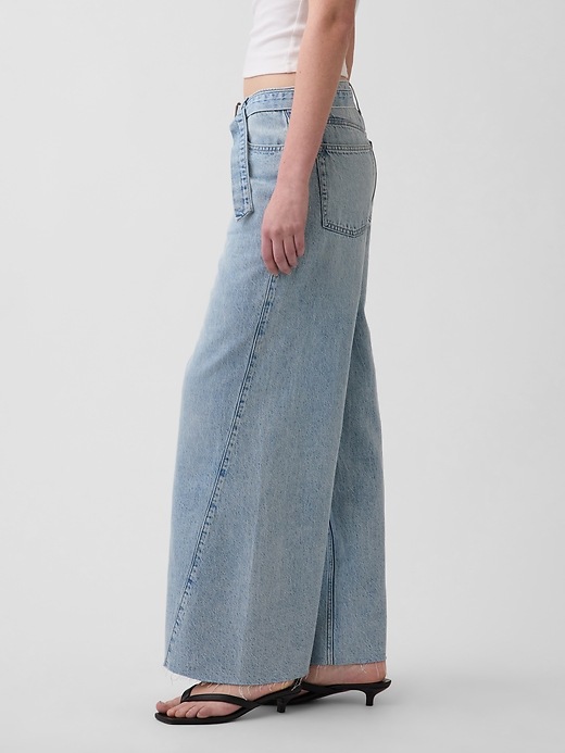 Image number 3 showing, Mid Rise Belted Baggy Jeans