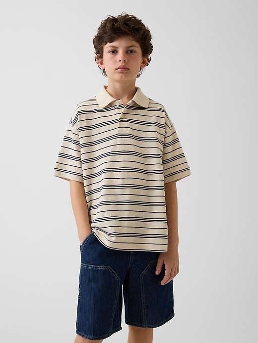Image number 1 showing, Kids Relaxed Pique Polo Shirt