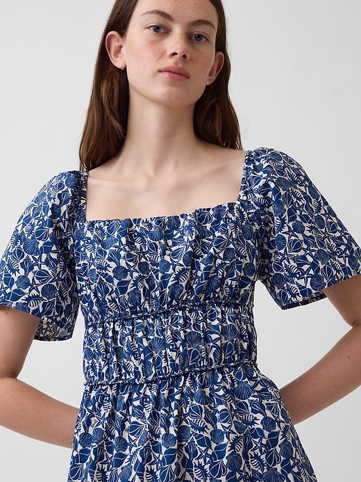 Image number 4 showing, Poplin Flutter-Sleeve Mini Dress