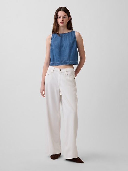 Image number 2 showing, Denim Crop Shell Tank Top