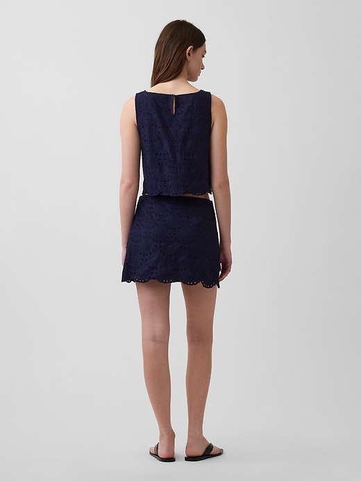 Image number 2 showing, Eyelet Mini Skort
