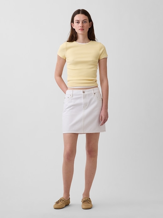 Image number 1 showing, Denim Mini Skirt