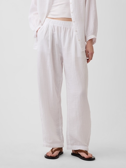 Image number 2 showing, Cotton Gauze Easy Barrel Pants