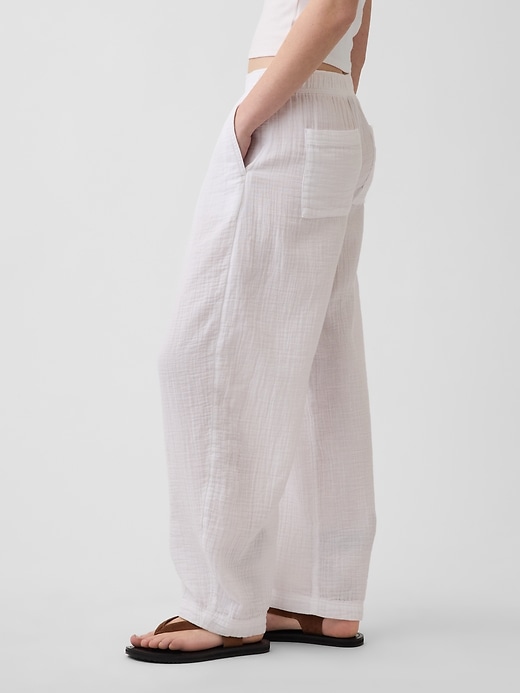 Image number 3 showing, Cotton Gauze Easy Barrel Pants