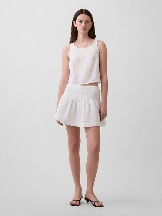 Cotton Gauze Smocked Waist Mini Skort from GAP - $59.95