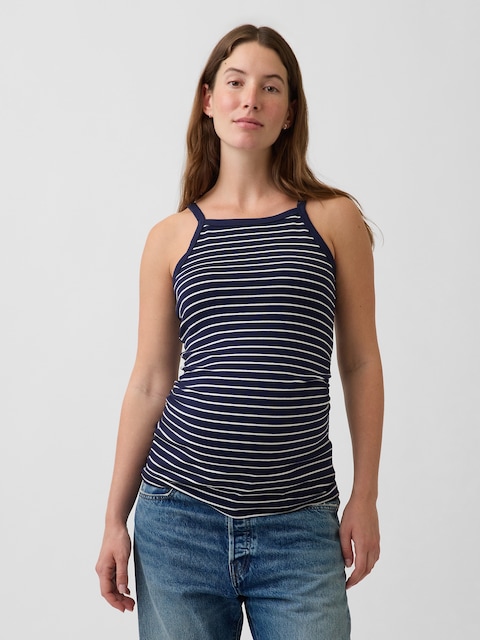 Maternity Modern Apron-Neck Tank Top