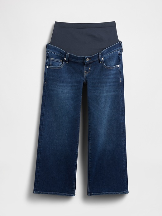 Image number 2 showing, Maternity Full Panel Wide-Leg Jeans