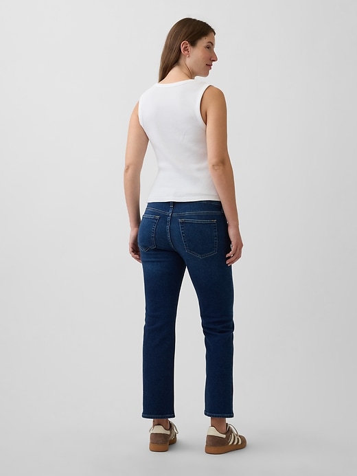 Image number 2 showing, Maternity Full-Panel Straight Jeans