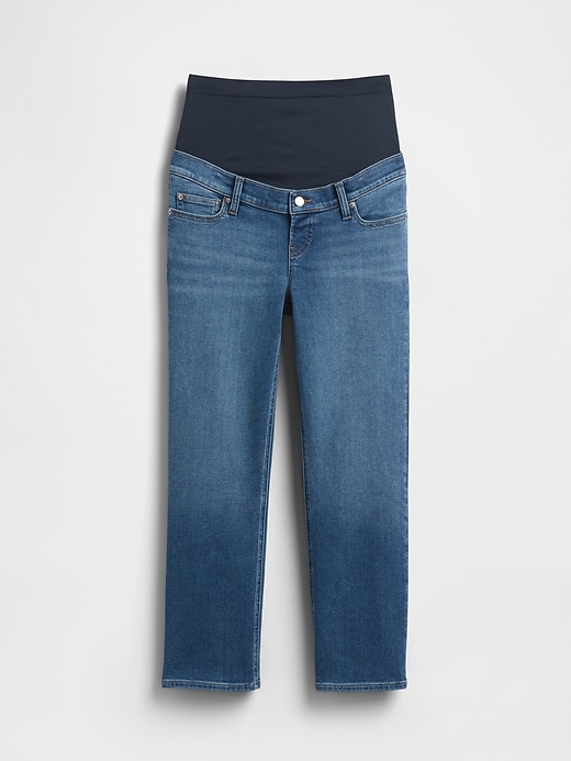Image number 2 showing, Maternity Full-Panel Straight Jeans
