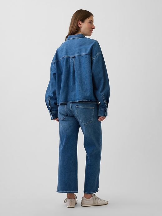 Image number 2 showing, Maternity Full Panel Wide-Leg Jeans