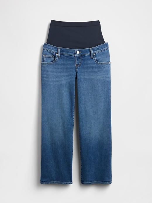 Image number 5 showing, Maternity Full Panel Wide-Leg Jeans