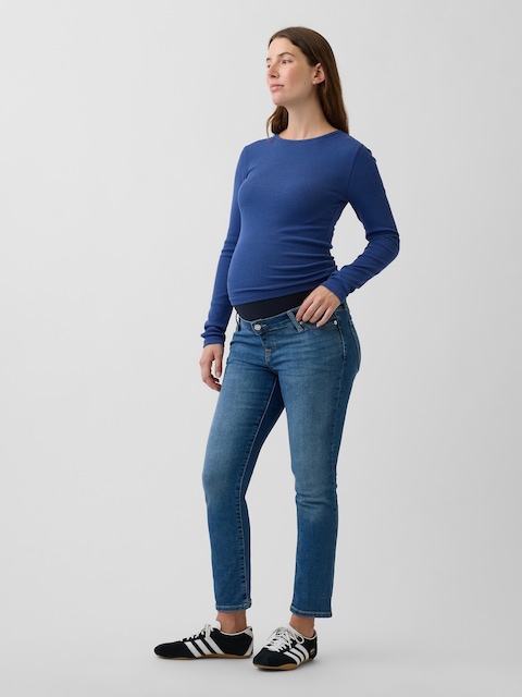 Maternity Full-Panel Slim Ankle Jeans