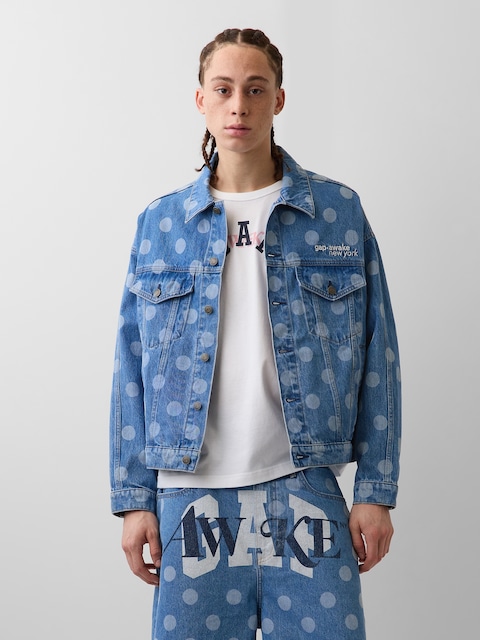 Gap × Awake NY Oversized Dotted Icon Denim Jacket
