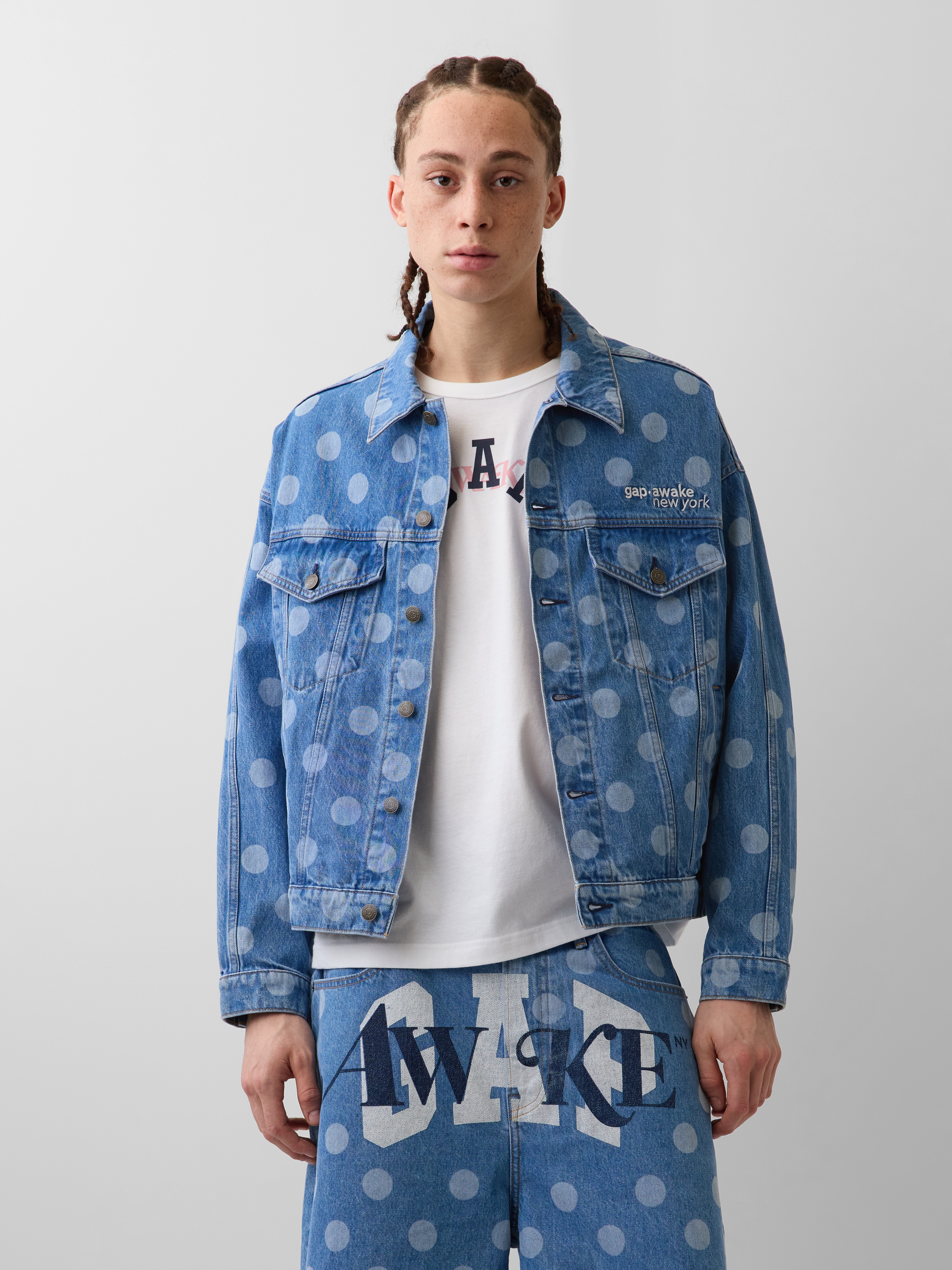 Gap × Awake NY Oversized Dotted Icon Denim Jacket