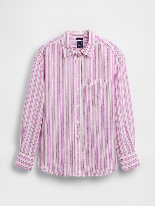 Image number 5 showing, 100% Linen Oversized Shirt
