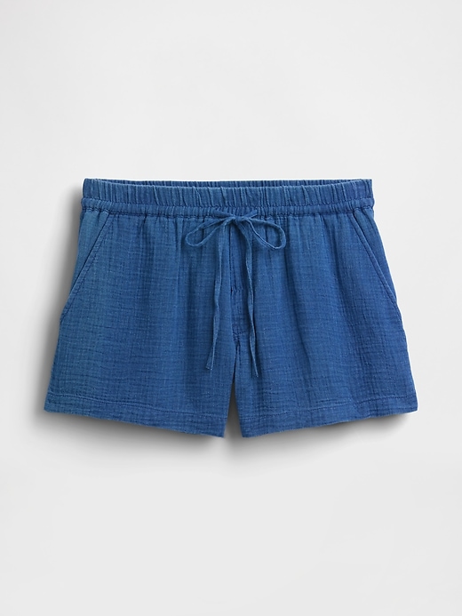 Image number 5 showing, Cotton Gauze Denim Easy Shorts