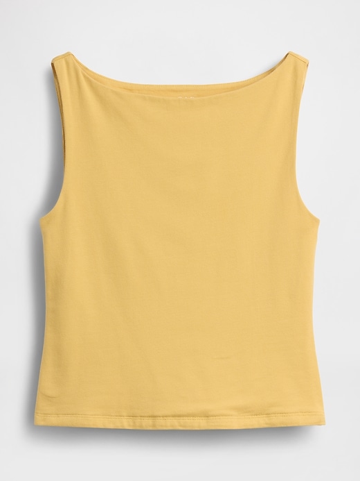 Image number 5 showing, CloseKnit Jersey Boatneck Crop Tank Top