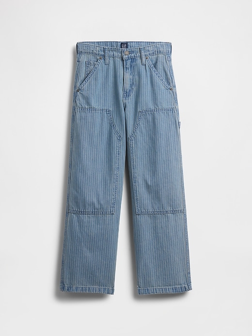Image number 2 showing, Kids Baggy Stripe Double-Knee Carpenter Jeans