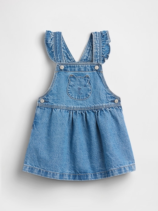 Image number 2 showing, Baby & Toddler Bear Pocket Denim Skirtall