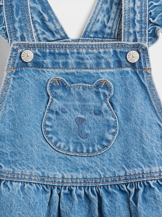Image number 4 showing, Baby & Toddler Bear Pocket Denim Skirtall