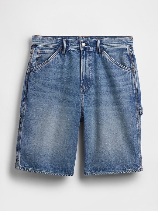 Image number 7 showing, 10.5" Baggy Denim Carpenter Shorts