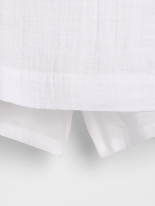 Image number 5 showing, Cotton Gauze Smocked Waist Mini Skort