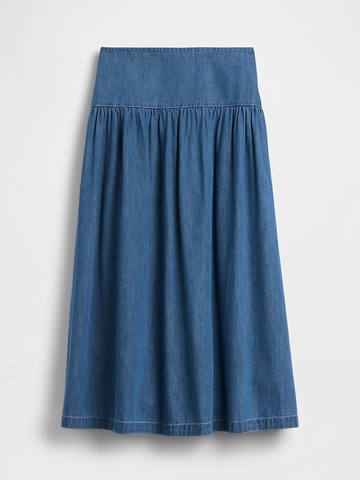 Image number 5 showing, Denim Drop-Waist Maxi Skirt