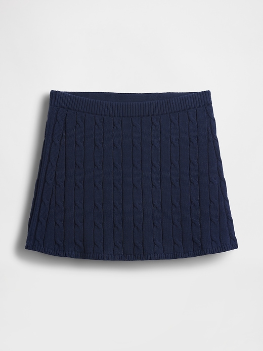 Image number 5 showing, 100% Cotton Cable-Knit Mini Skort