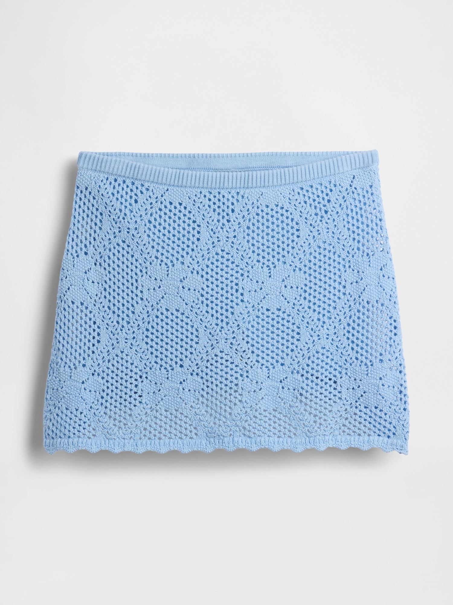 Женские юбки Gap 100% Cotton Pointelle Mini Sweater Skort — фото 6
