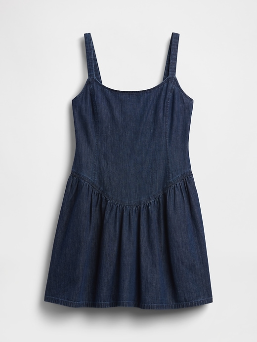 Image number 5 showing, Denim Drop-Waist Mini Dress