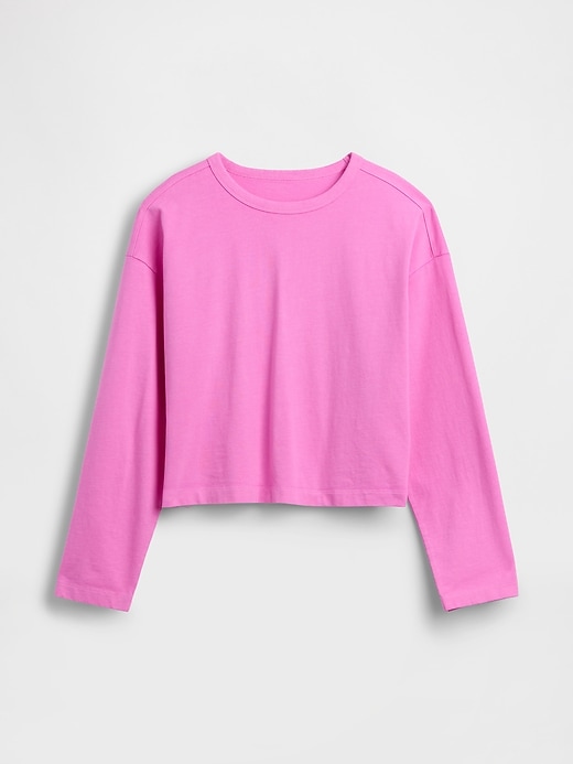 Image number 5 showing, Knit Oversized Crop T-Shirt