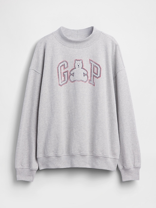 Image number 5 showing, VintageSoft Terry Oversized Mockneck Logo Sweatshirt