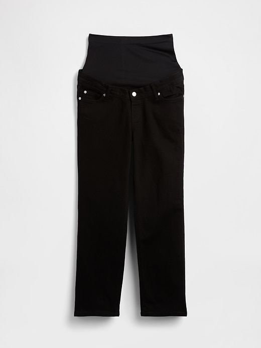 Image number 2 showing, Maternity Full-Panel Straight Jeans