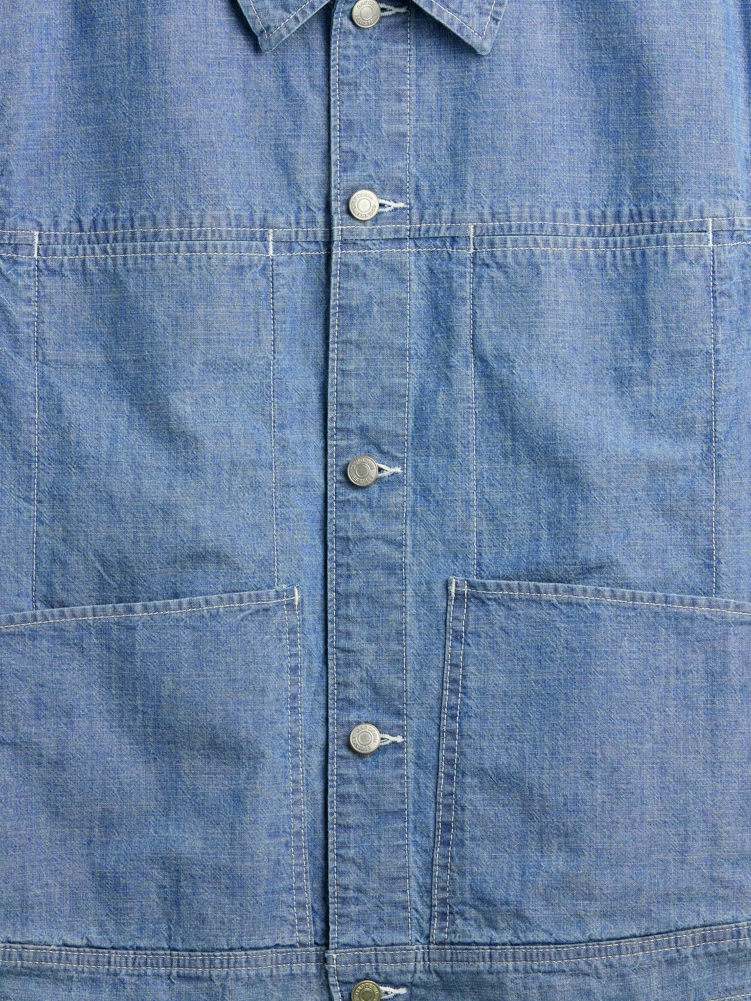 Мужские куртки Gap Boxy Chambray Jacket — фото 4