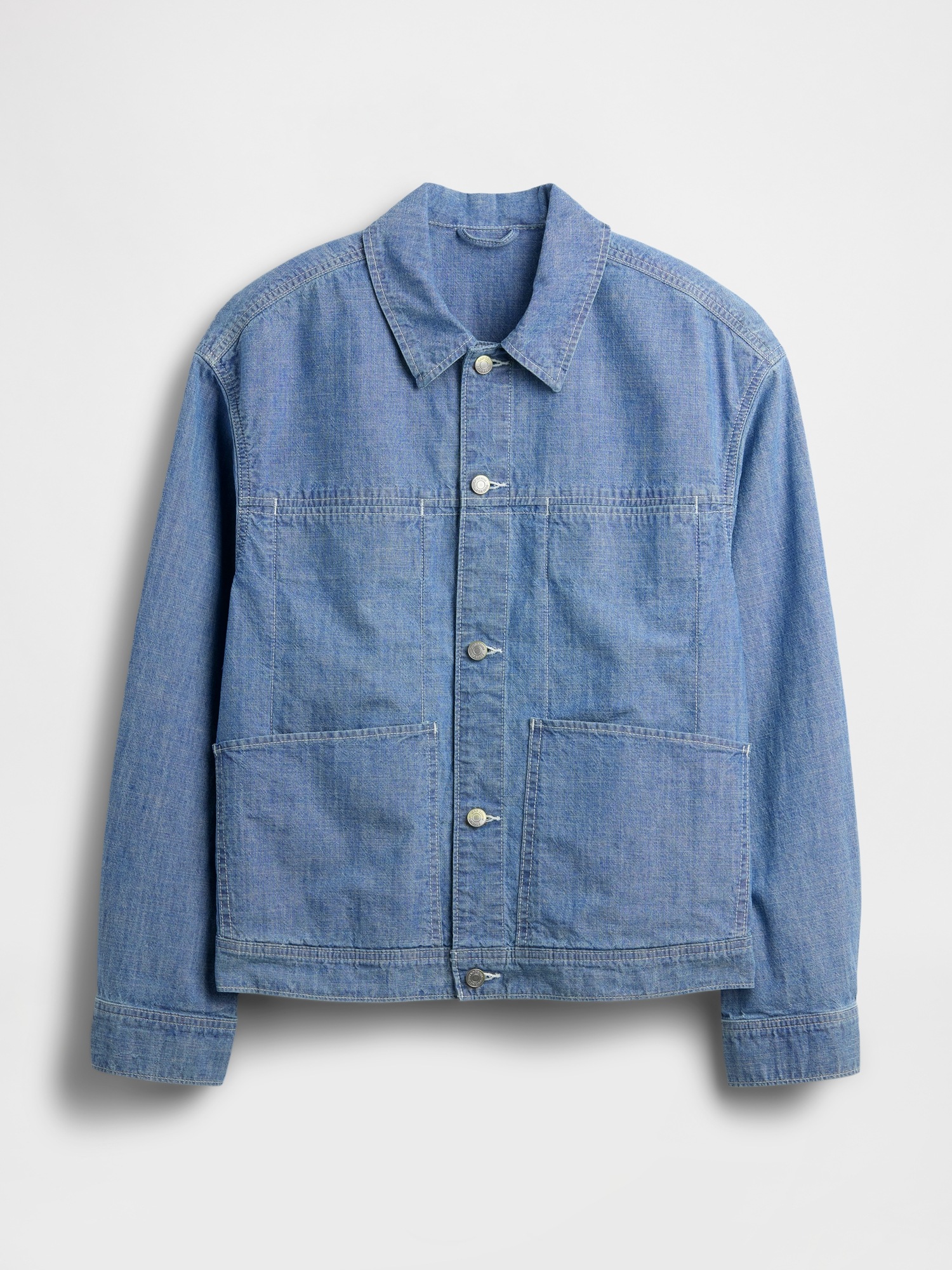 Мужские куртки Gap Boxy Chambray Jacket — фото 5