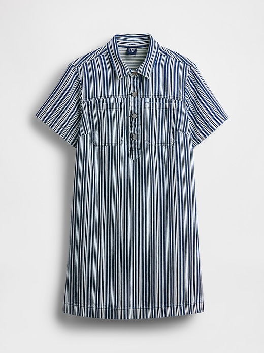 Image number 5 showing, Denim Stripe Popover Mini Dress
