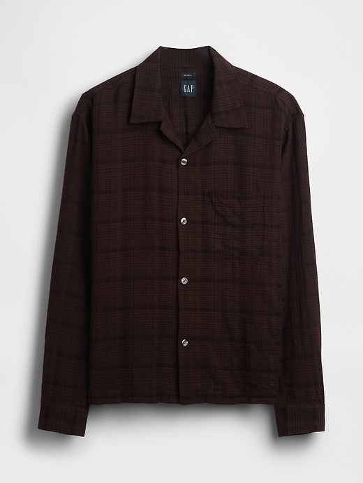 Image number 5 showing, Relaxed Straight-Hem Seersucker Shirt