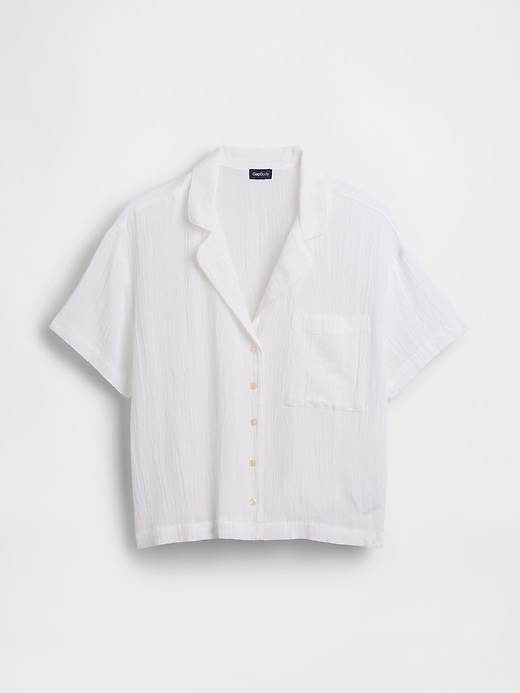 Image number 4 showing, Crinkle Gauze Oversized PJ Shirt