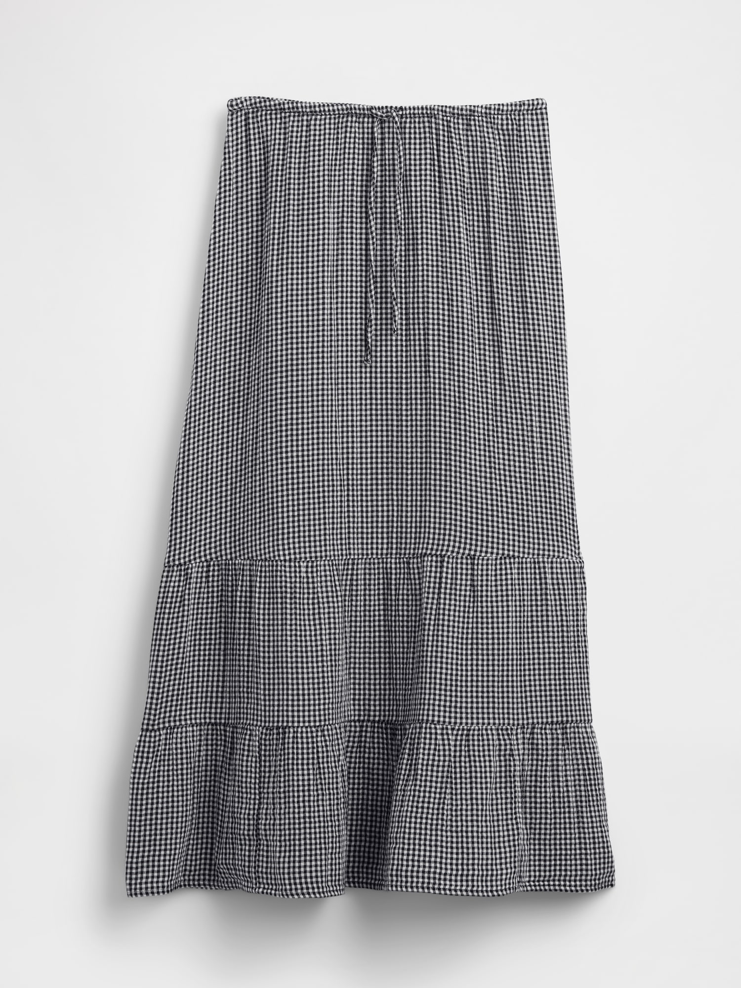 Cotton Gauze Easy Tiered Maxi Skirt