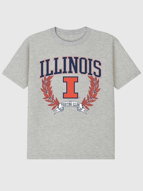University of Illinois Laurels Dark Graphic T-Shirt