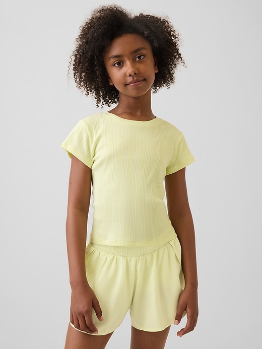 Image number 1 showing, Kids Variegated Rib Fitted T-Shirt